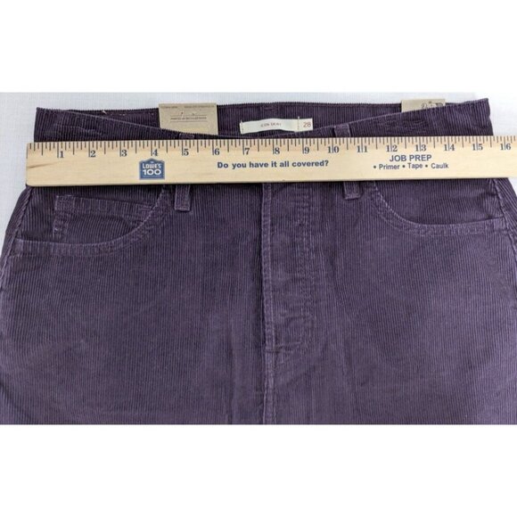 Levi's Size 29 Women’s Purple Corduroy Mini Icon Skirt Button-Fly Mid-Rise. New - Picture 7 of 11